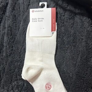 lululemon athletica Cream Daily Stride Crew Sock